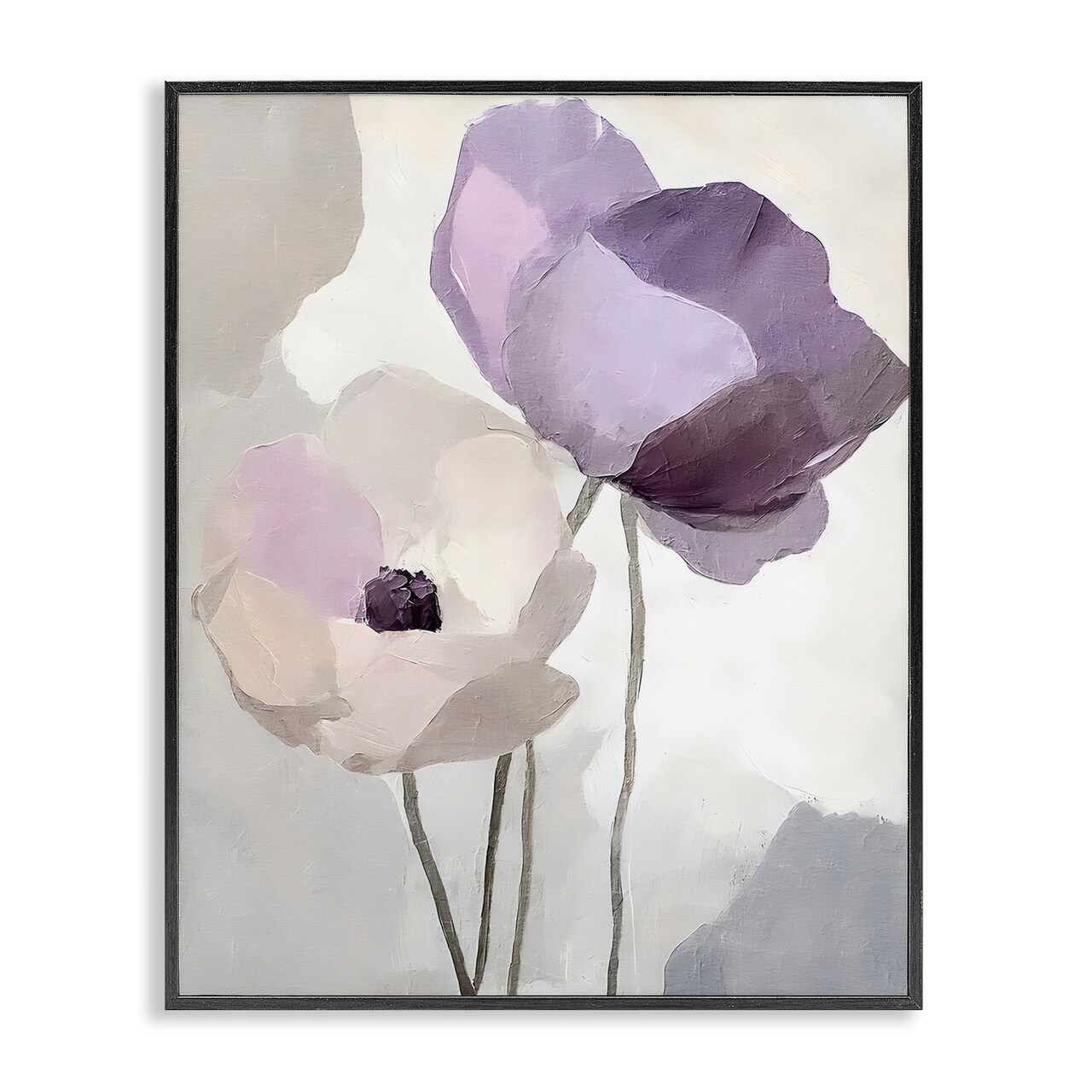 Stupell Industries Lavender Haze Floral Pair Framed Giclee, design by Riley B